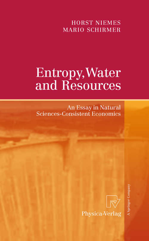 Book cover of Entropy, Water and Resources