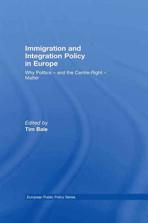 Book cover of Immigration and Integration Policy in Europe: Why Politics - and the Centre-Right - Matter (ISSN)