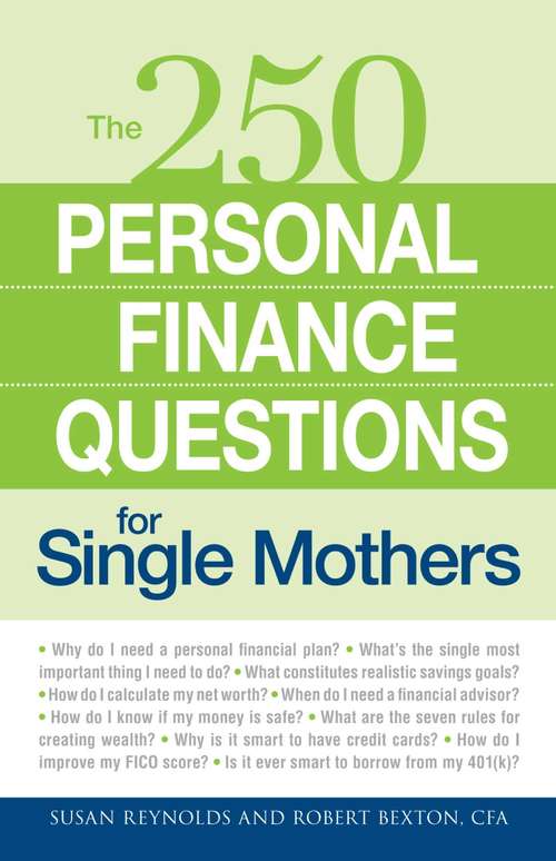 Book cover of The 250 personal Finance Questions for Single Mothers