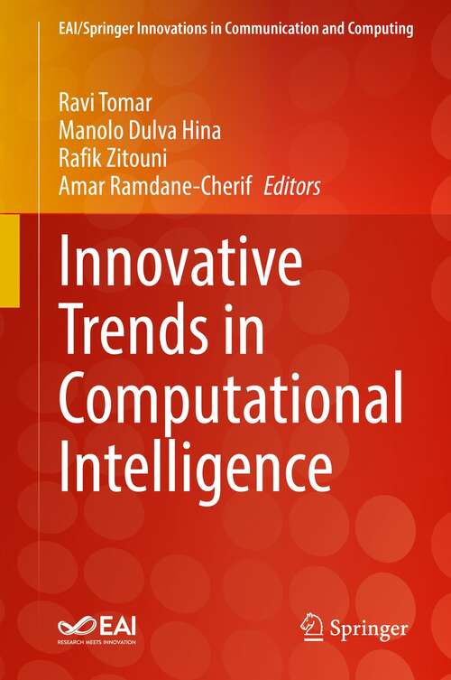 Book cover of Innovative Trends in Computational Intelligence (1st ed. 2022) (EAI/Springer Innovations in Communication and Computing)