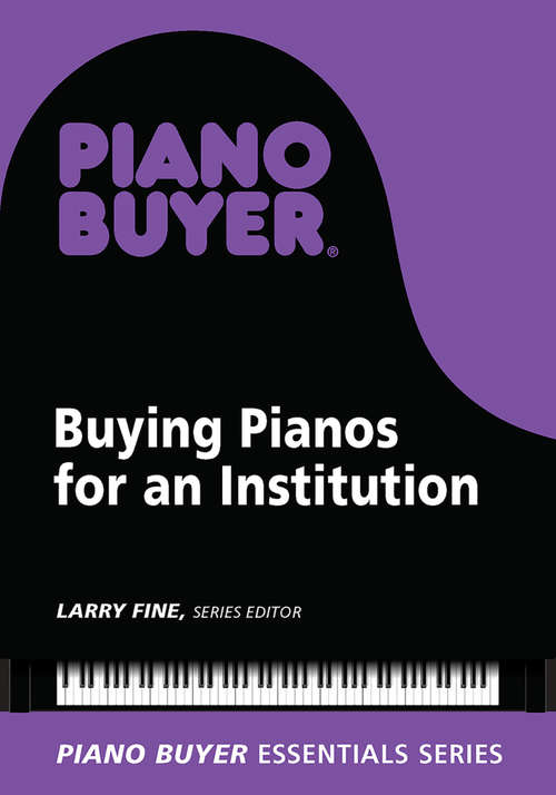 Book cover of Buying Pianos for an Institution