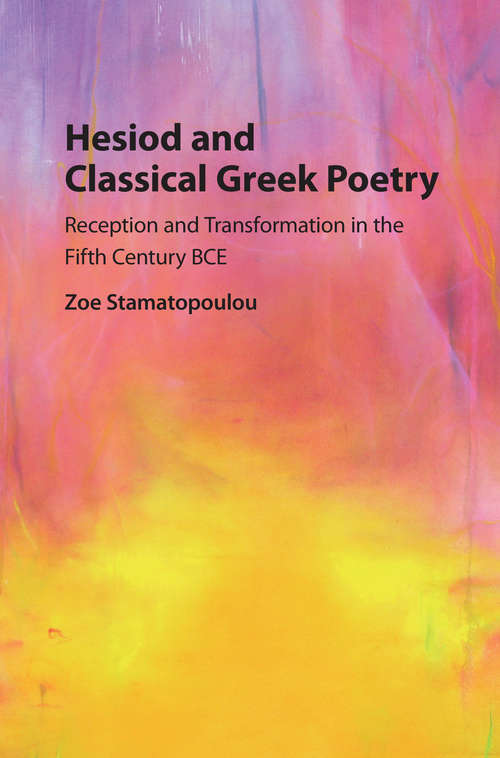Book cover of Hesiod and Classical Greek Poetry