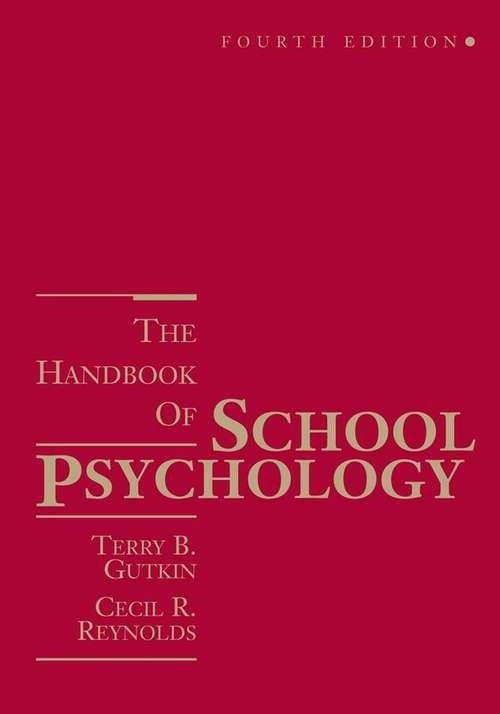 Book cover of The Handbook Of School Psychology