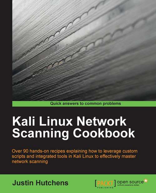 Book cover of Kali Linux Network Scanning Cookbook