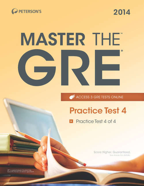 Book cover of Master the GRE: Practice Test 4