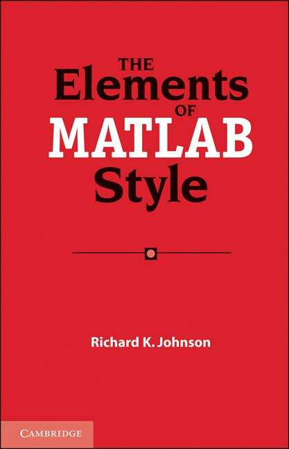Book cover of The Elements of Matlab® Style