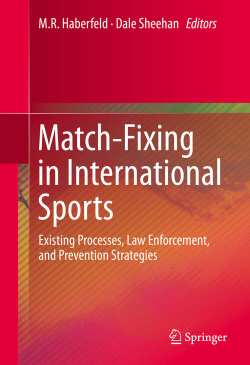 Book cover of Match-Fixing in International Sports