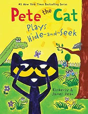Book cover of Pete the Cat Plays Hide-and-Seek