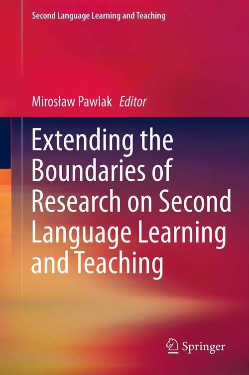 Book cover of Extending the Boundaries of Research on Second Language Learning and Teaching