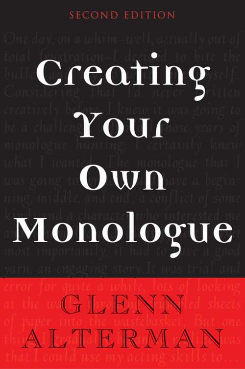 Book cover of Creating Your Own Monologue