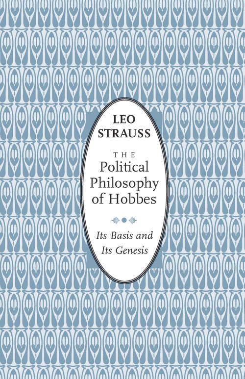 Book cover of The Political Philosophy of Hobbes