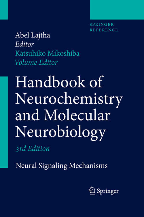 Cover image of Handbook of Neurochemistry and Molecular Neurobiology