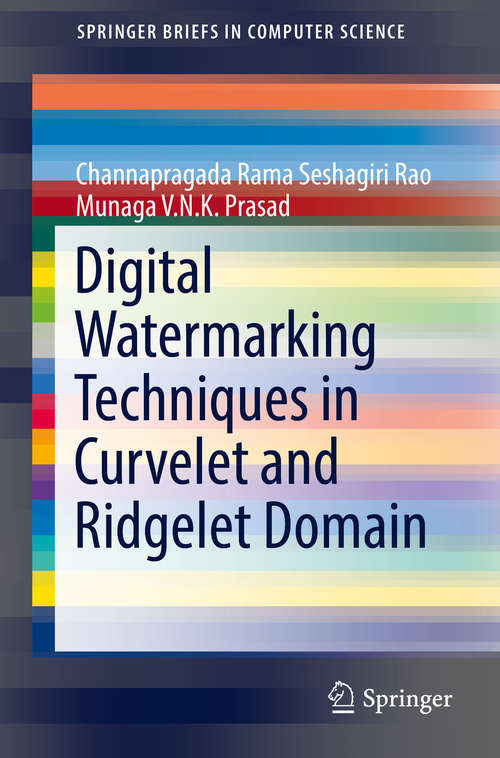 Book cover of Digital Watermarking Techniques in Curvelet and Ridgelet Domain