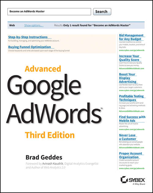 Book cover of Advanced Google AdWords