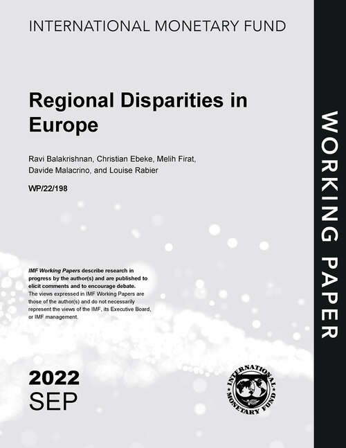 Book cover of Regional Disparities in Europe (Imf Working Papers)
