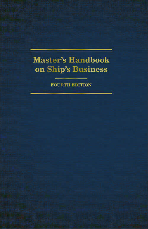 Book cover of Master's Handbook on Ship's Business