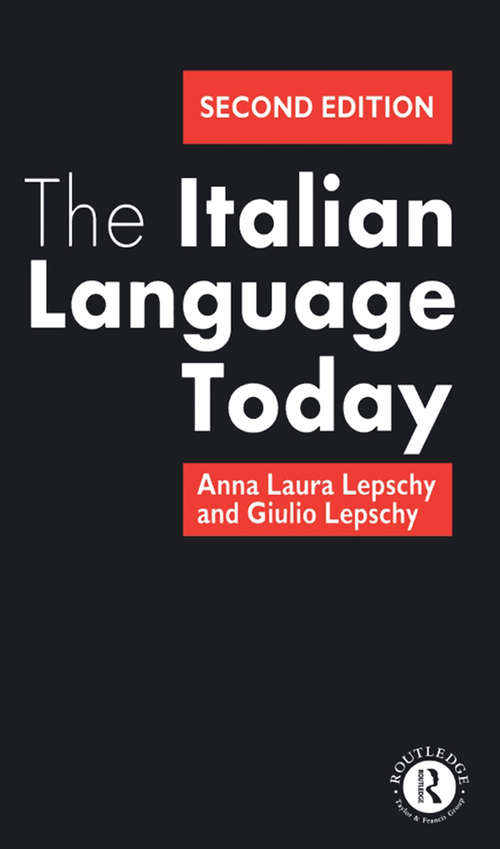 Book cover of The Italian Language Today