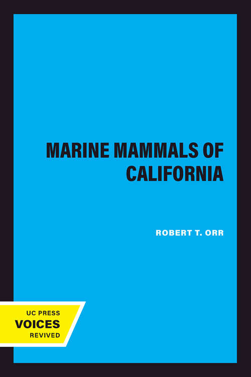 Book cover of Marine Mammals of California (California Natural History Guides #29)