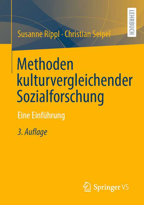 Book cover of Methoden kulturvergleichender Sozialforschung: Eine Einführung (3. Aufl. 2022)