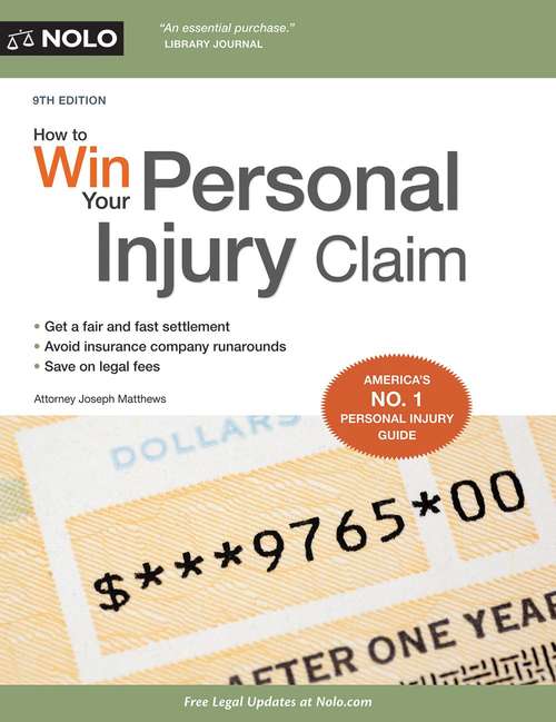 Book cover of How to Win Your Personal Injury Claim