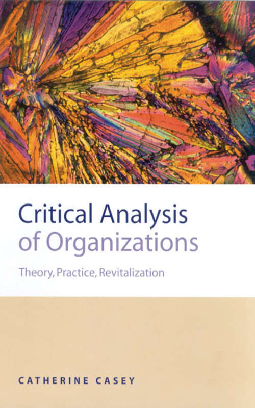 Book cover of Critical Analysis of Organizations
