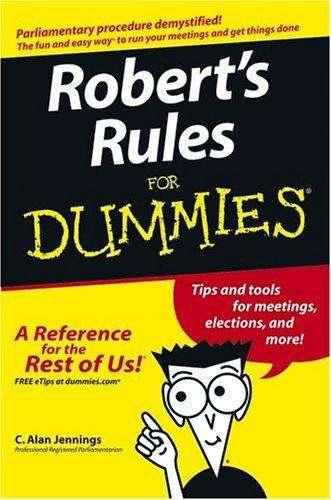 Book cover of Robert's Rules for Dummies