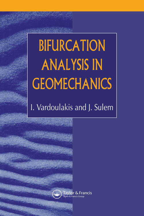Book cover of Bifurcation Analysis in Geomechanics