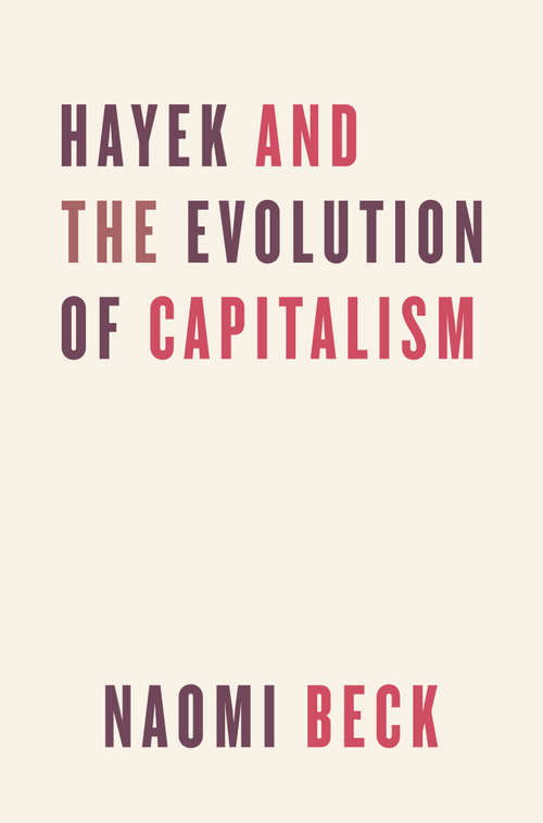 Book cover of Hayek and the Evolution of Capitalism