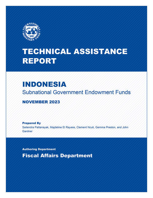 Book cover of Indonesia: Technical Assistance Report-subnational Government Endowment Funds (Technical Assistance Reports)