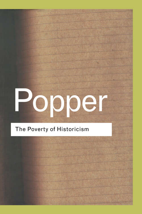 Book cover of The Poverty of Historicism