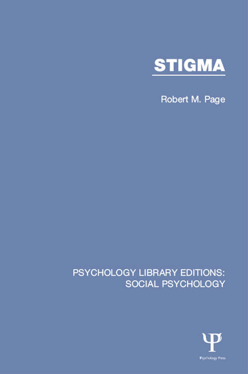 Book cover of Stigma (Psychology Library Editions: Social Psychology)