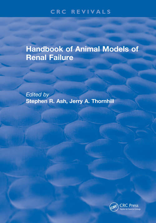 Book cover of Handbook of Animal Models of Renal Failure
