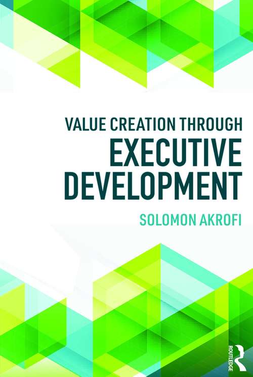 Book cover of Value Creation through Executive Development