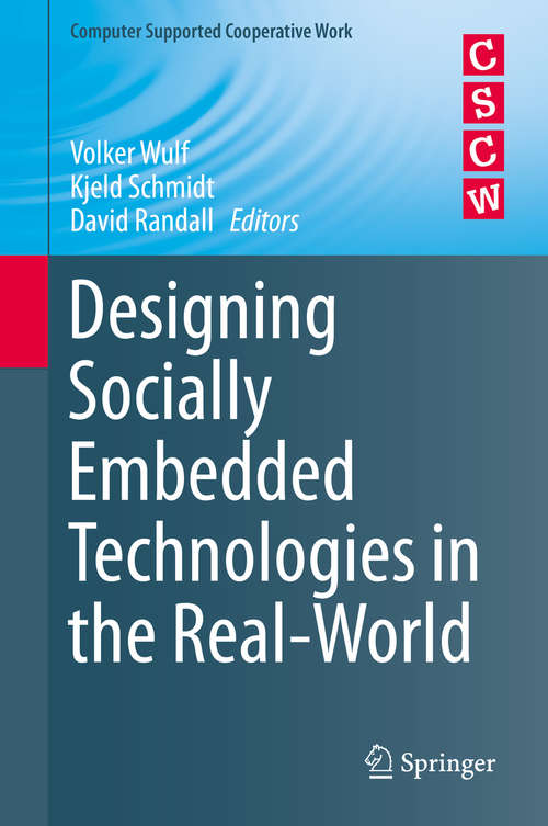 Book cover of Designing Socially Embedded Technologies in the Real-World