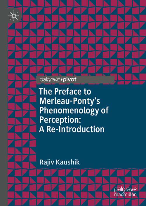 Book cover of The Preface to Merleau-Ponty's Phenomenology of Perception: A Re-Introduction (2024)