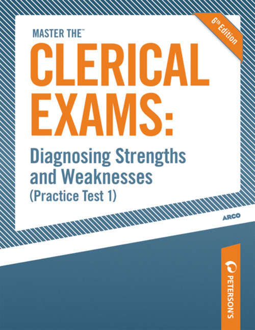 Book cover of Diagnosing Strengths and Weaknesses: Practice Test 1