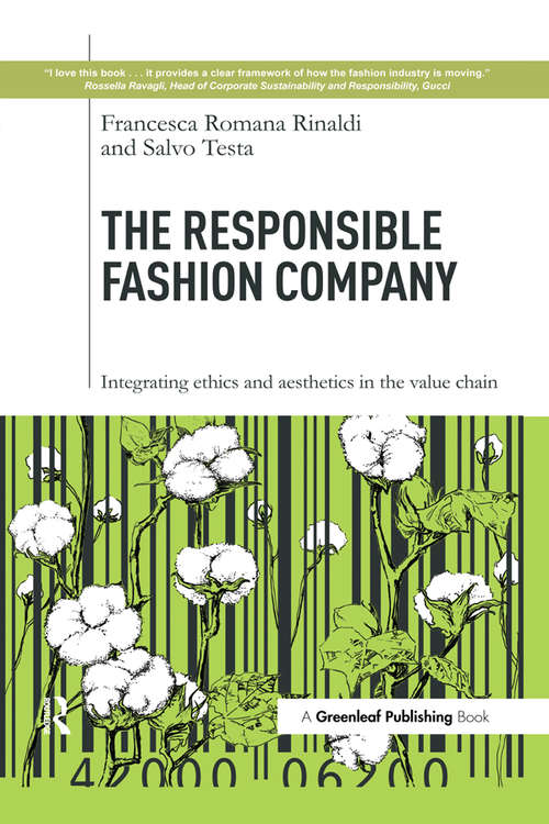 Book cover of The Responsible Fashion Company: Integrating Ethics and Aesthetics in the Value Chain