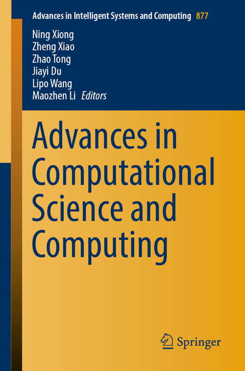 Advances in Computational Science and Computing (Advances in Intelligent Systems and Computing #877)