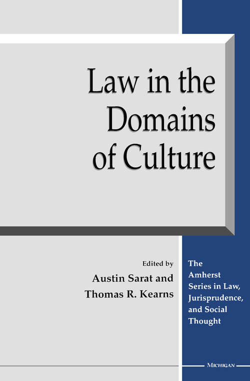 Book cover of Law in the Domains of Culture
