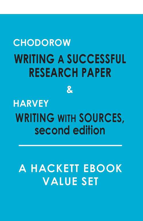 Chodorow: A Hackett Value Set