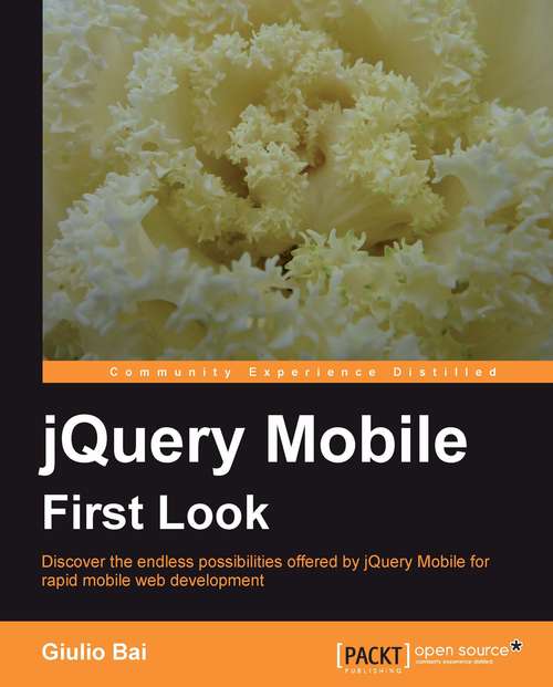 Book cover of jQuery Mobile First Look