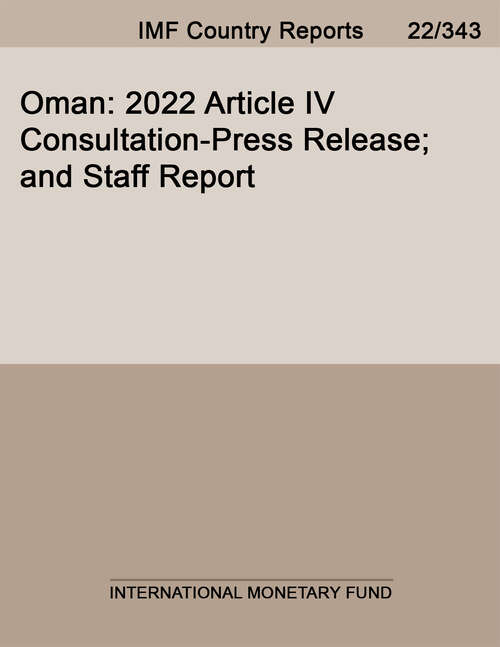 Book cover of Oman: 2022 Article IV Consultation-Press Release; and Staff Report