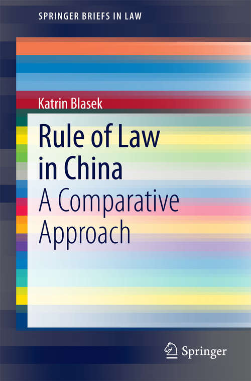 Book cover of Rule of Law in China