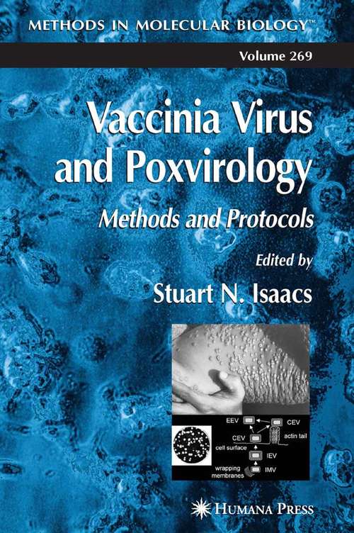 Book cover of Vaccinia Virus and Poxvirology