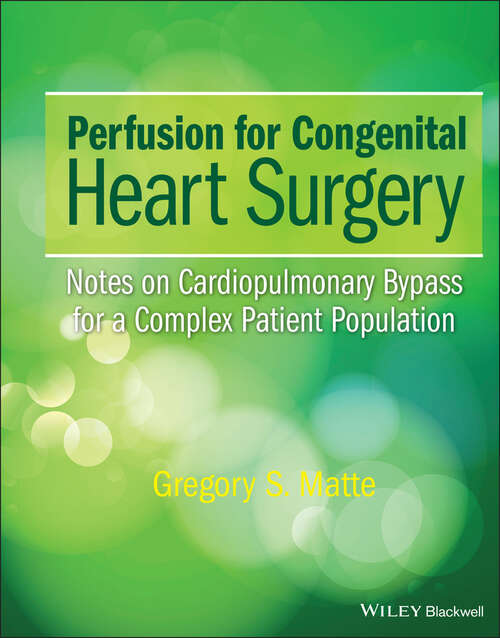 Book cover of Perfusion for Congenital Heart Surgery