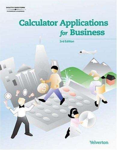 Book cover of Calculator Applications for Business (3rd edition)