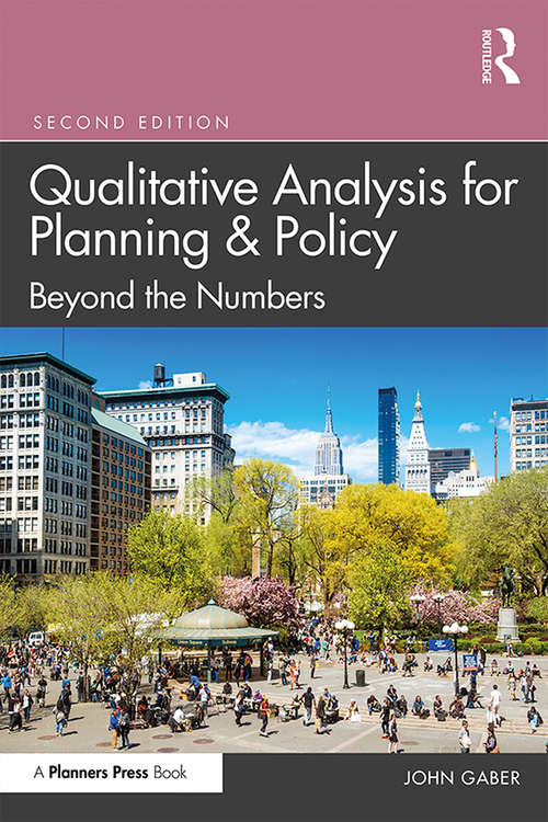 Book cover of Qualitative Analysis for Planning & Policy: Beyond the Numbers (2)