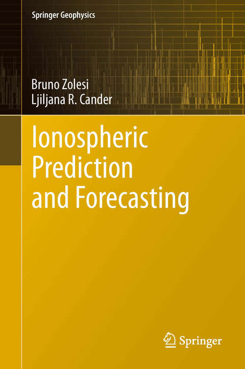 Book cover of Ionospheric Prediction and Forecasting