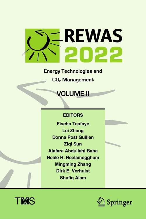 REWAS 2022: Energy Technologies and CO2 Management