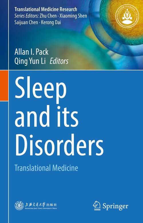 Book cover of Sleep and its Disorders: Translational Medicine (1st ed. 2022)